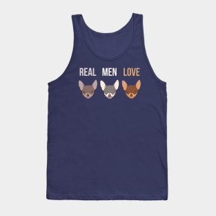 Real Men Love Chihuahua's - Puppy Dog Chi Face Tank Top